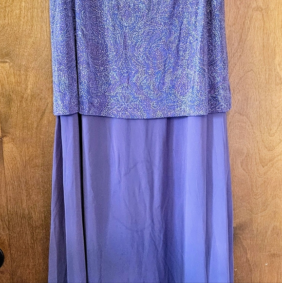 NEW Alex Evenings Elegant Purple Rhinestone Floral Swirl Dress Women's 14P, $260 - Picture 1 of 8